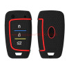 Keycare silicone key cover KC43 compatible for Kona, Verna onwards flip key | non push button start models | Black